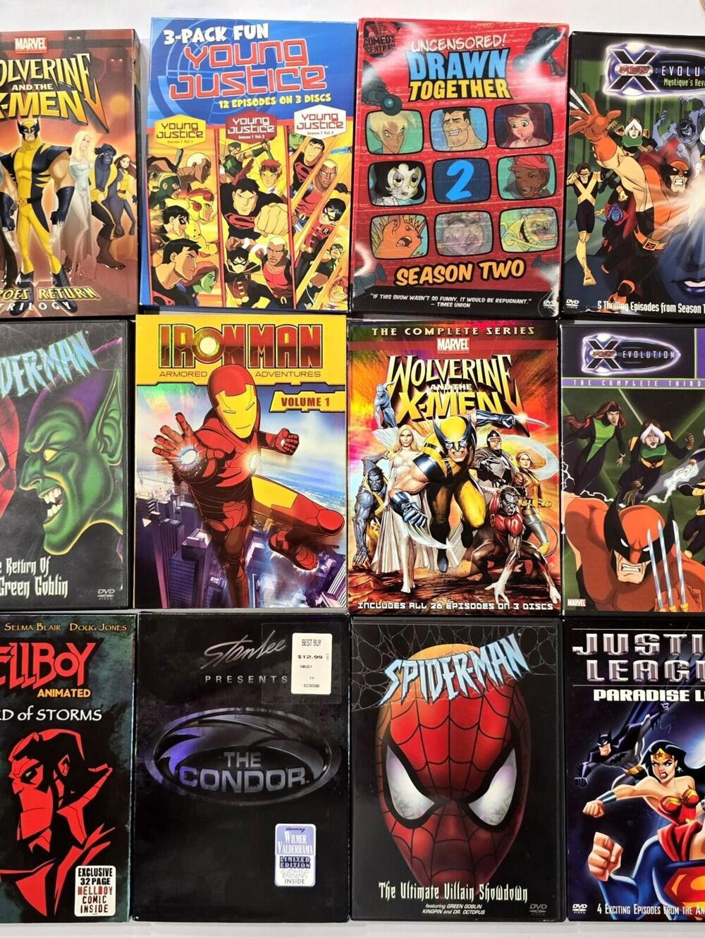 Marvel DC Animated DVD Lot 12 Titles 21 Discs Sealed Mint CollectionFree Shipp
